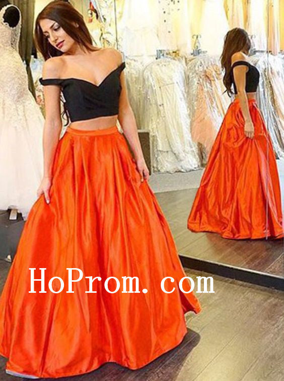 Black Long Prom Dresses,Two Piece Prom Dress,Evening Dress