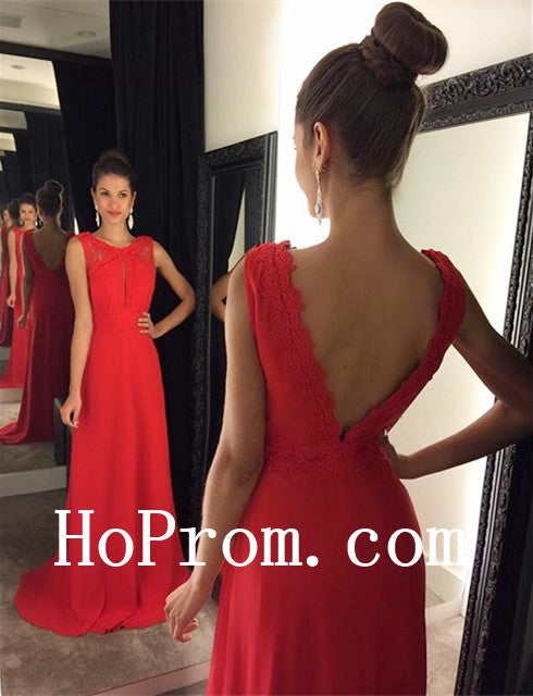 A-Line Prom Dresses,Red Prom Dress,Long Evening Dress