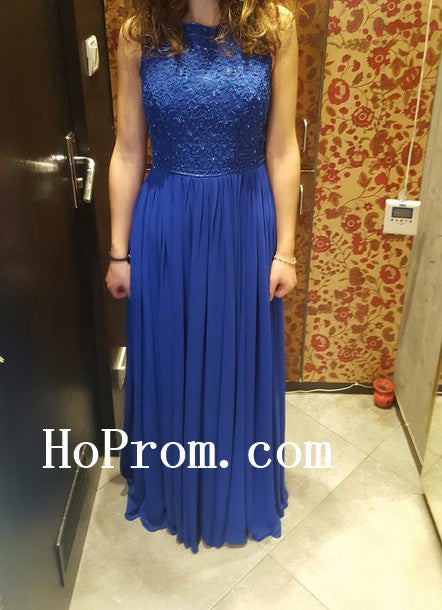 Royal Blue Prom Dresses,High Neck Prom Dress,Evening Dress