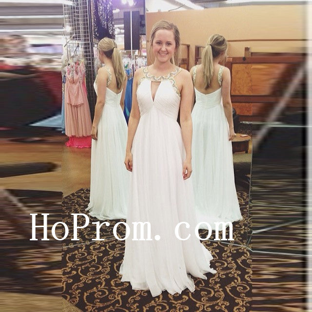Lovely A-Line Dresses,White Prom Dress,Evening Dress