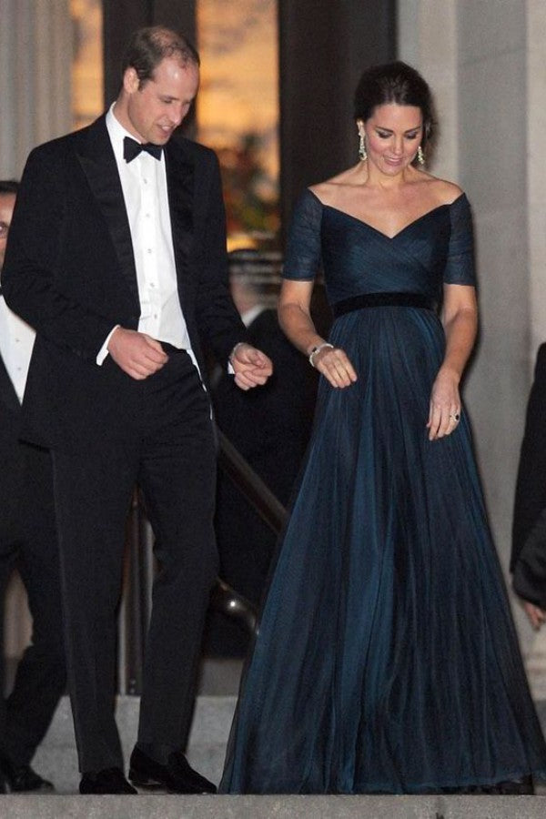 Navy Blue Princess Kate Middleton V Neck Prom Celebrity Dress 100 Wome Hoprom Navy Blue Princess Kate Middleton V Neck Prom Celebrity Dress 100 Wome Hoprom