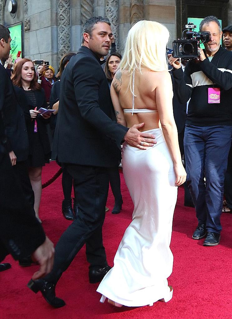 Silver Lady Gaga Two Piece Satin Dress Sexy Sleek Prom Celebrity Eveni Hoprom Silver Lady Gaga Two Piece Satin Dress Sexy Sleek Prom Celebrity Eveni Hoprom