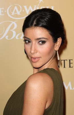 Brown Kim Kardashian (Kim K) One Shoulder Dress Pleated Prom Celebrity Formal Dress Intercontinental Ball