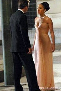 Pink Jennifer Lopez (J.Lo) Strapless Prom Celebrity Dress Maid in Manhattan