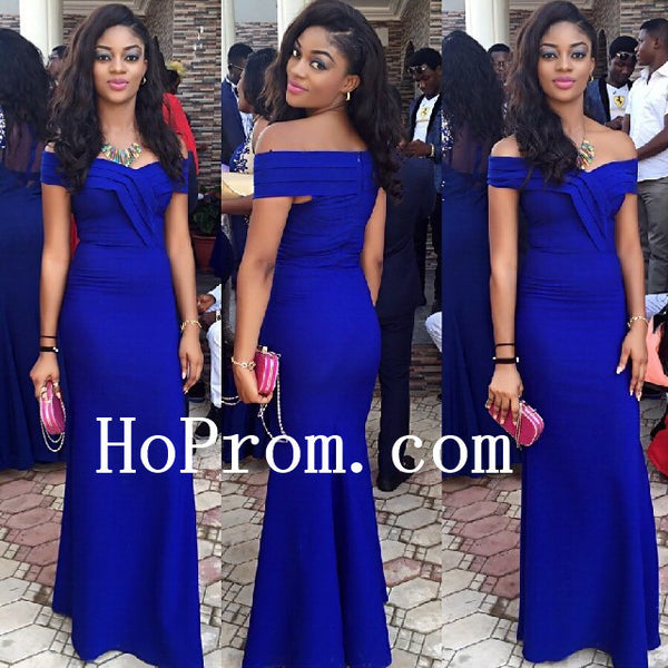 Off Shoulder Prom Dresses,Royal Blue Prom Dress,Evening Dress