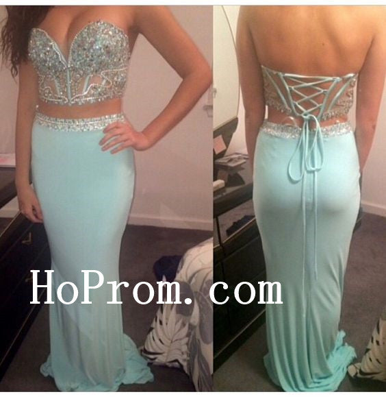Two Piece Prom Dresses,Sweetheart Prom Dress,Evening Dress