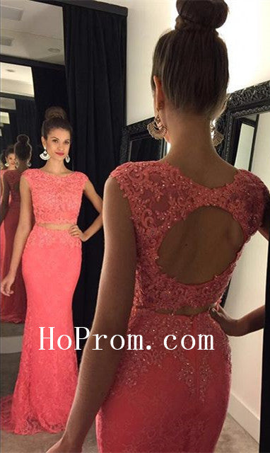 Cap Sleeve Prom Dresses,Two Piece Prom Dress,Evening Dress