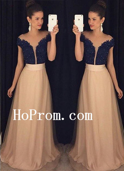 Short Sleeve Prom Dresses,Beading Prom Dress,Evening Dress