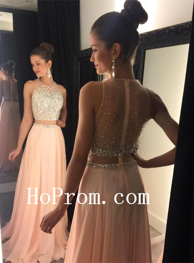Zipper Back Prom Dresses,Long Prom Dress,Pink Evening Dress