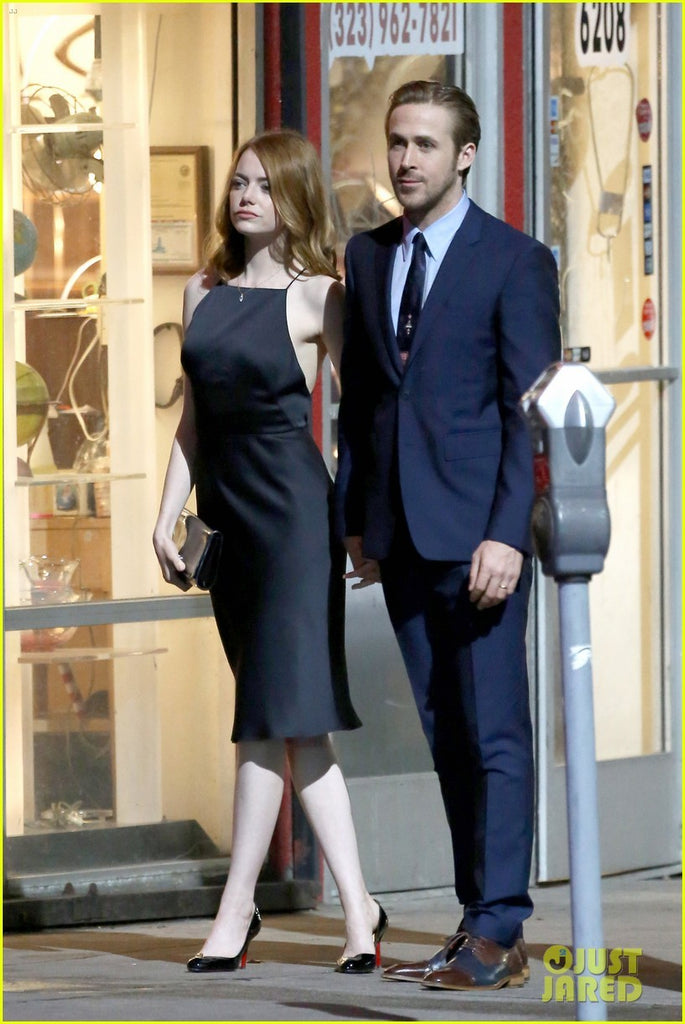 Emma Stone as Mia Black Criss Cross Back Dress Prom Dress in La La Lan Hoprom Emma Stone as Mia Black Criss Cross Back Dress Prom Dress in La La Lan Hoprom