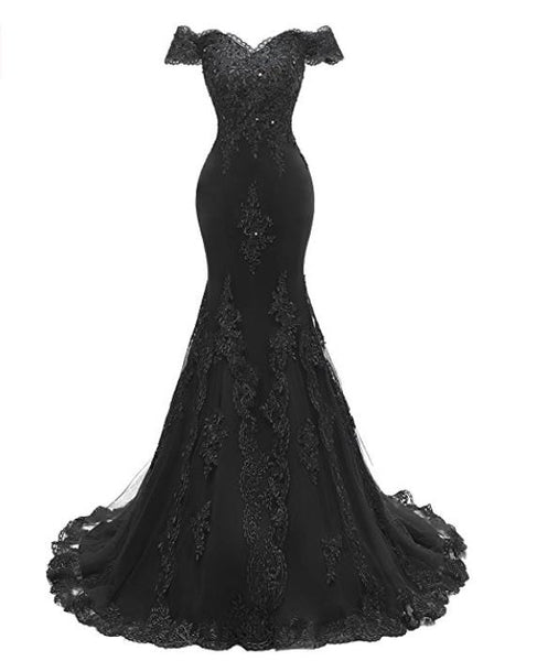 Mermiad Off The Shoulder Beaded Red Best Prom Dresses Evening Dresses for Women