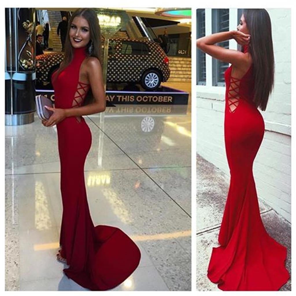 Mermaid Sheath Red High Neck Best Prom Dresses Tight Evening Dresses Hoprom Mermaid Sheath Red High Neck Best Prom Dresses Tight Evening Dresses Hoprom