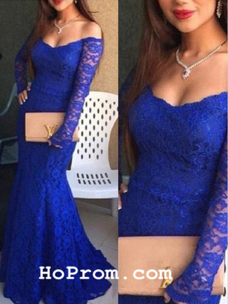 Long Sleeve Blue Prom Dresses Long Sleeve Evening Dresses
