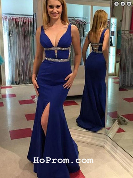 Long Blue Prom Dresses Blue Evening Dress