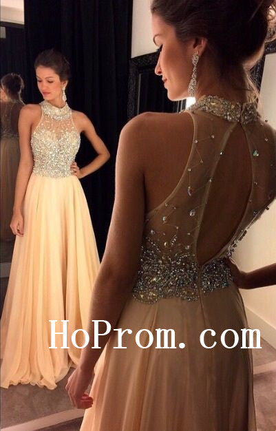 Halter Prom Dresses,High Neck Prom Dress,Evening Dress