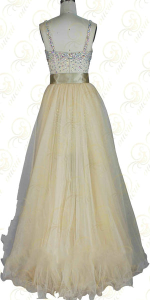 Twinset Tulle Prom Dresses,Long Prom Dress,Evening Dress