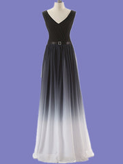 black and white ombre dress Ombre Off Shoulder Couture Dress in Black and White