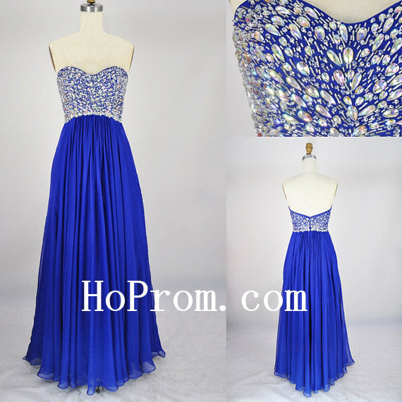 Cute Sweetheart Prom Dresses,Royal Blue Prom Dress,Evening Dress