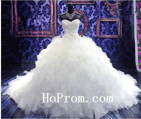 Wedding Dresses, Ivory Prom Dress,Ruffles Bridal Dress
