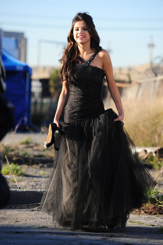 Black Selena Gomez Fit Flare Prom Celebrity Dress Who Says Video Ball Hoprom Black Selena Gomez Fit Flare Prom Celebrity Dress Who Says Video Ball Hoprom