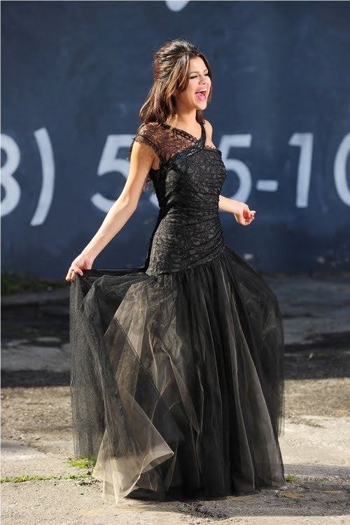 Black Selena Gomez Fit Flare Prom Celebrity Dress Who Says Video Ball Hoprom Black Selena Gomez Fit Flare Prom Celebrity Dress Who Says Video Ball Hoprom