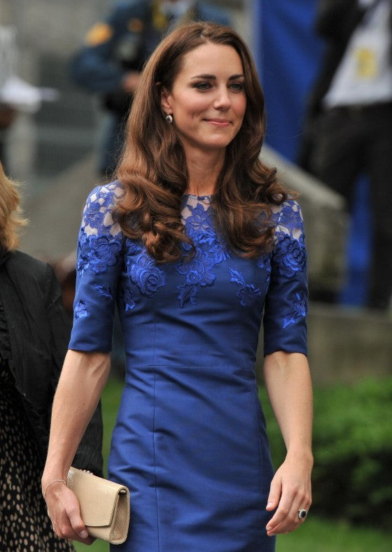 Blue Princess Kate Middleton Half Sleeves Dress Lace Prom Cocktail Cel Hoprom Blue Princess Kate Middleton Half Sleeves Dress Lace Prom Cocktail Cel Hoprom