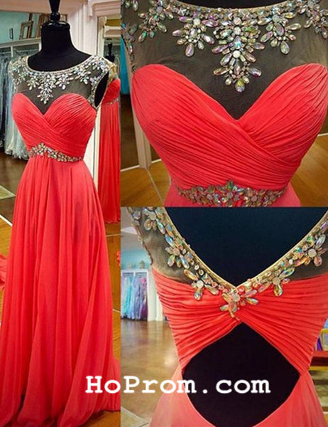 Round Neck Prom Dress Evening Dresses