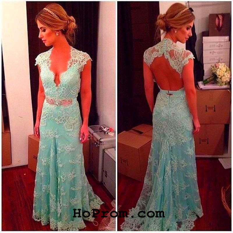 Lace Prom Dresses Backless Lace Prom Dress Lace Evening Dresses