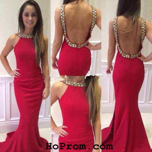Backless Prom Dress Red Backless Prom Dress Evening Dresses