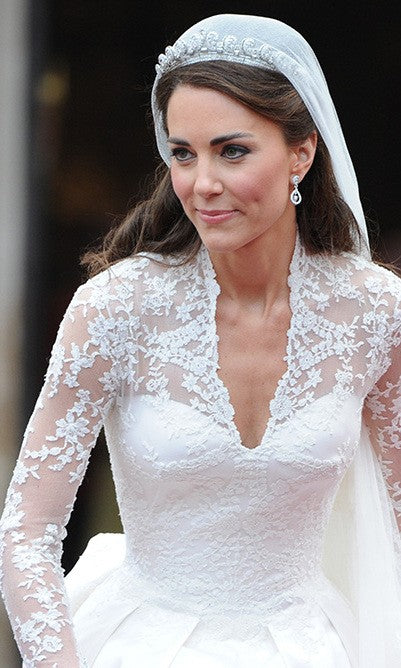 White Princess Kate Middleton Best Lace Sleeve Dress V Neck Wedding Dr Hoprom White Princess Kate Middleton Best Lace Sleeve Dress V Neck Wedding Dr Hoprom