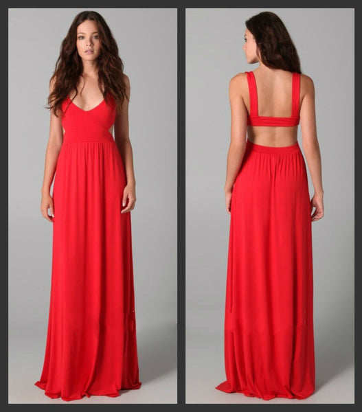 Black Red White Khloe Kardashian Chiffon Cut Out Dress V Neck Prom Celebrity Formal Dress 13th Annual Super Saturday Event