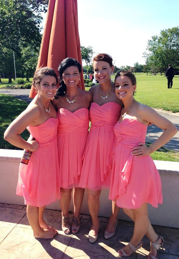 Summer Sweetheart Short Bridesmaid Dresses Hoprom Summer Sweetheart Short Bridesmaid Dresses Hoprom