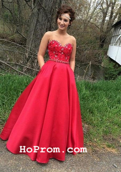 Strapless Prom Dress Sweetheart Prom Gown Evening Dress