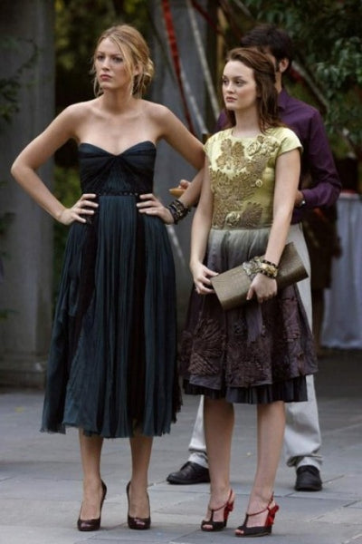 Blue Blake Lively Strapless Prom Celebrity Evening Dress Serena Van Der Woodsen Gossip Girl