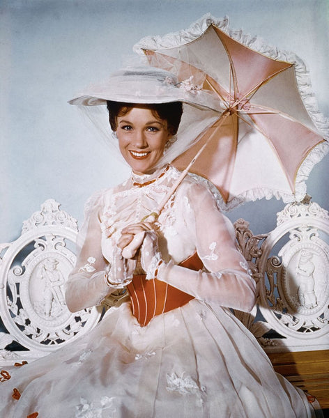 Julie Andrews As Mary Poppins Fancy Dress Holiday Dance Costume White Outfit for Women in Mary Poppins