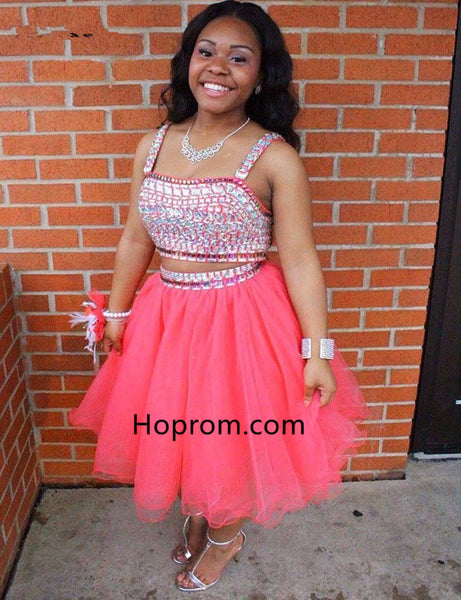 Two Piece Homecoming Dresses Sweetheart Graduation Party Dress