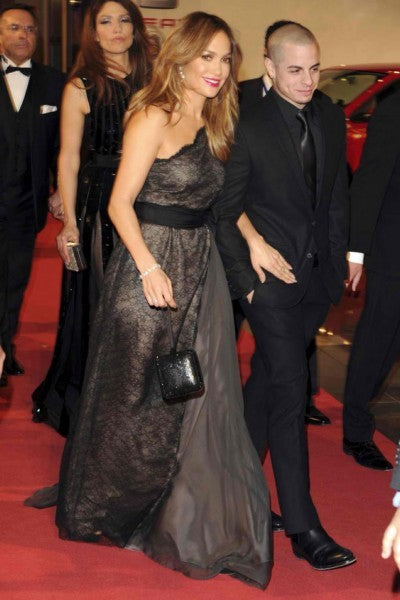 Black Jennifer Lopez (JLo) One Shoulder Dress Classic Prom Red Carpet Dress UNESCO Charity Gala