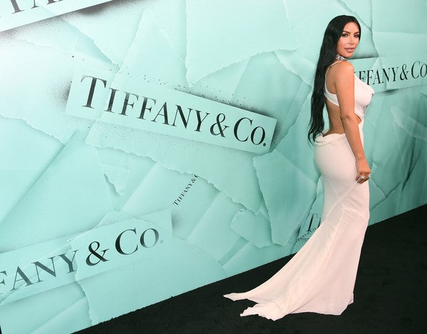 White Kim Kardashian (Kim K) Cut Out Round Neck Prom Celebrity Formal Dress Tiffany Blue Book Collection