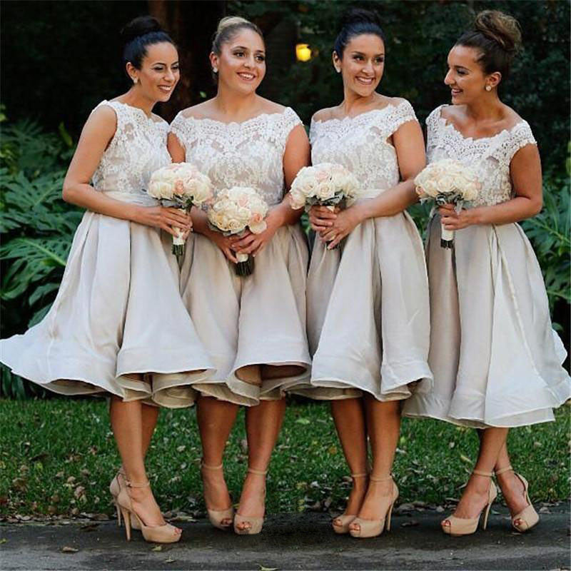Short Elegant Lace Bridesmaid Dresses for Summer Wedding Hoprom Short Elegant Lace Bridesmaid Dresses for Summer Wedding Hoprom