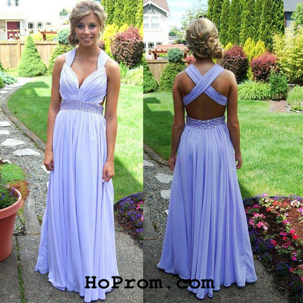 Chiffon Prom Dress Backless Prom Dress Backless Evening Dresses