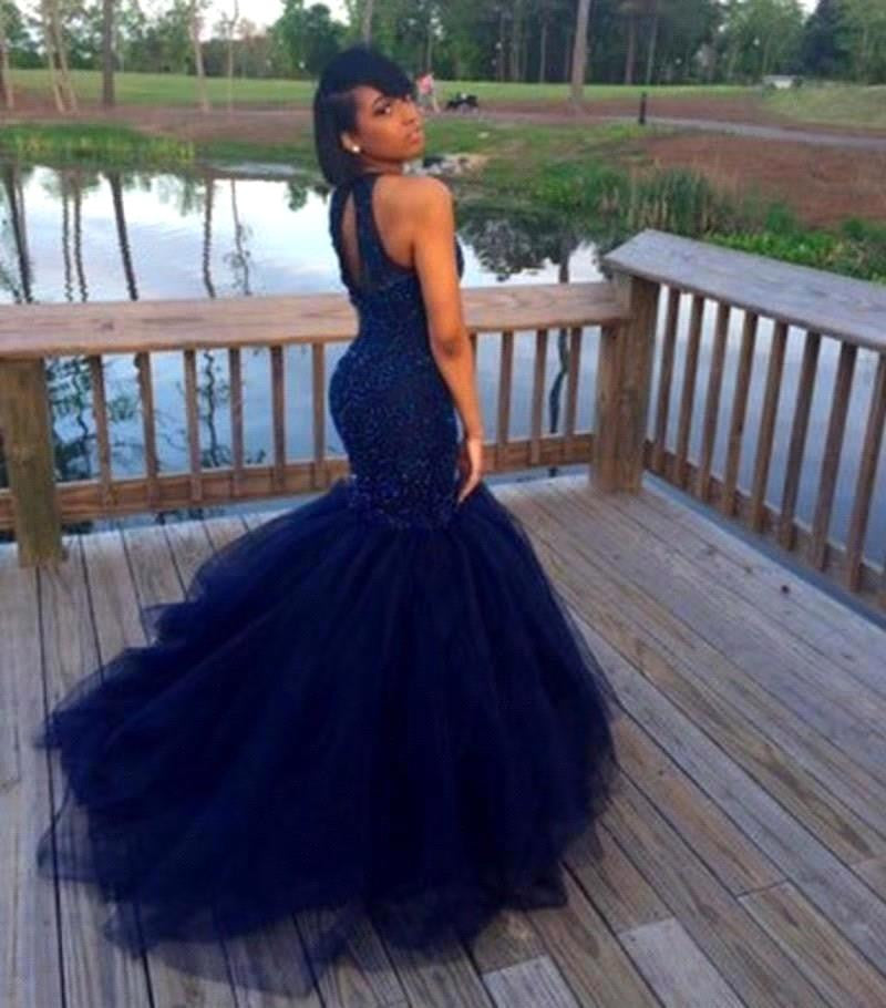 Mermaid Navy Blue Prom Dresses,Long Prom Dress,Evening Dress Hoprom Mermaid Navy Blue Prom Dresses,Long Prom Dress,Evening Dress Hoprom