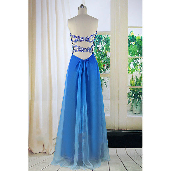 A Line Blue Prom Dresses,Ombre Prom Dress, Evening Dresses