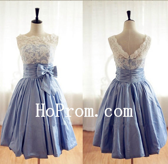 Short Lace Prom Dress,Prom Dresses,Evening Dress With Bow