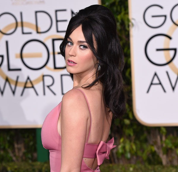 Pink Katy Perry V Neck Open Back Prom Red Carpet Dress Golden Globe Awards at the 73th