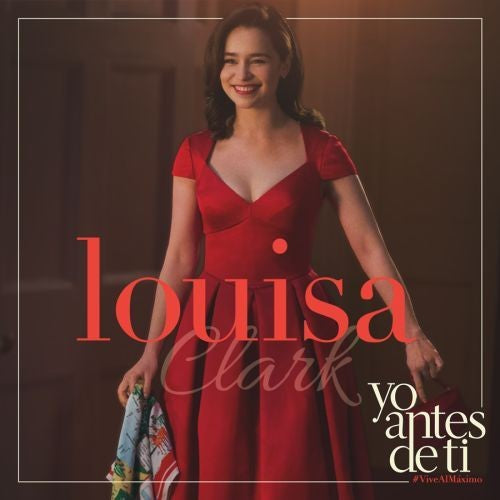 Emilia Clarke as Lou Clark Red Dress Short Prom Dress with Cap Sleeves from Me Before You