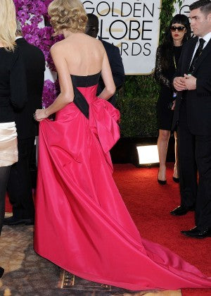 Black Red Taylor Swift Strapless Satin Dress Long Prom Red Carpet Dress Golden Globes