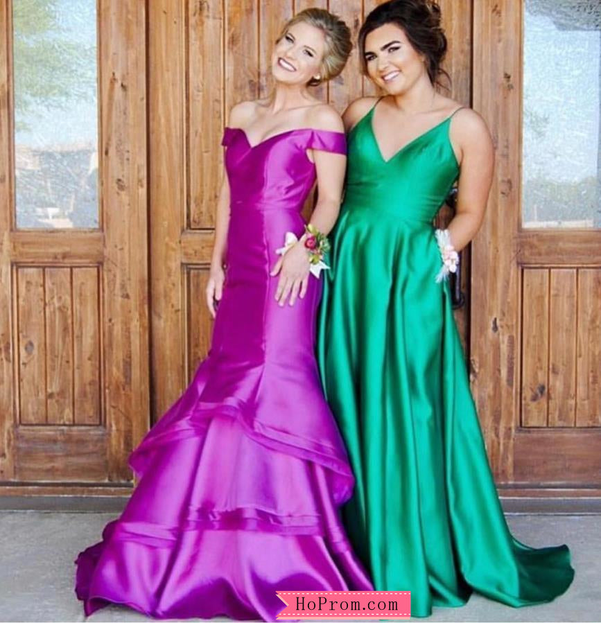 Elegant Purple Layered Skirt Mermaid Prom Dresses