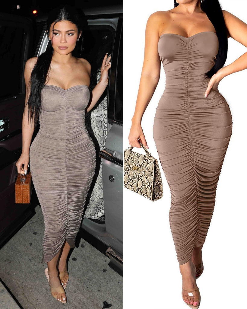 Grey Kylie Jenner Sheath Ruched Dress Off the Shoulder Prom Celebrity – Hoprom Grey Kylie Jenner Sheath Ruched Dress Off the Shoulder Prom Celebrity – Hoprom