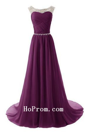 Long Prom Dresses,Purple Prom Dress,Evening Dress