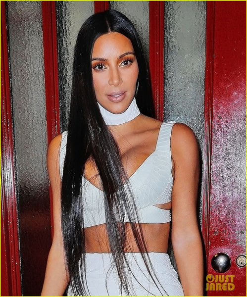 White Kim Kardashian (Kim K) Two Piece V Neck Wrap Dress Prom Evening Celebrity Dress At Gunpoint